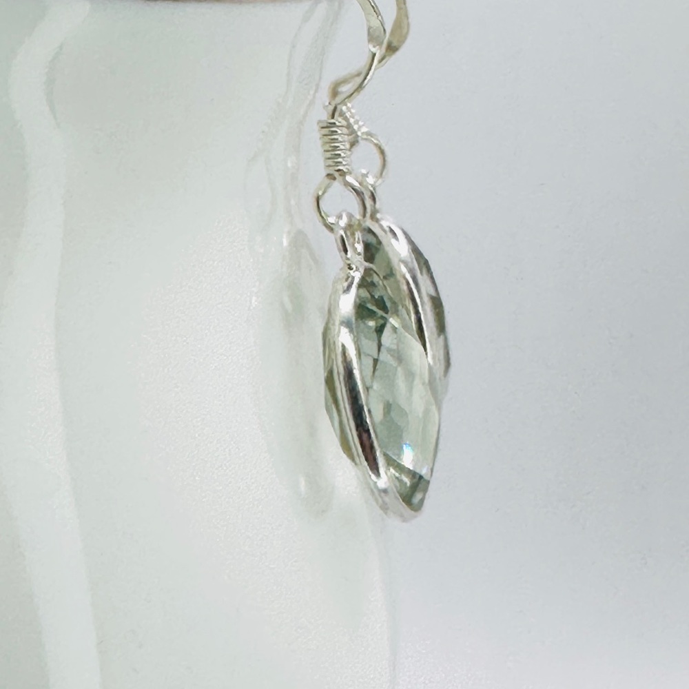 Sterling Silver Prasiolite Earrings - Picture 4 of 6